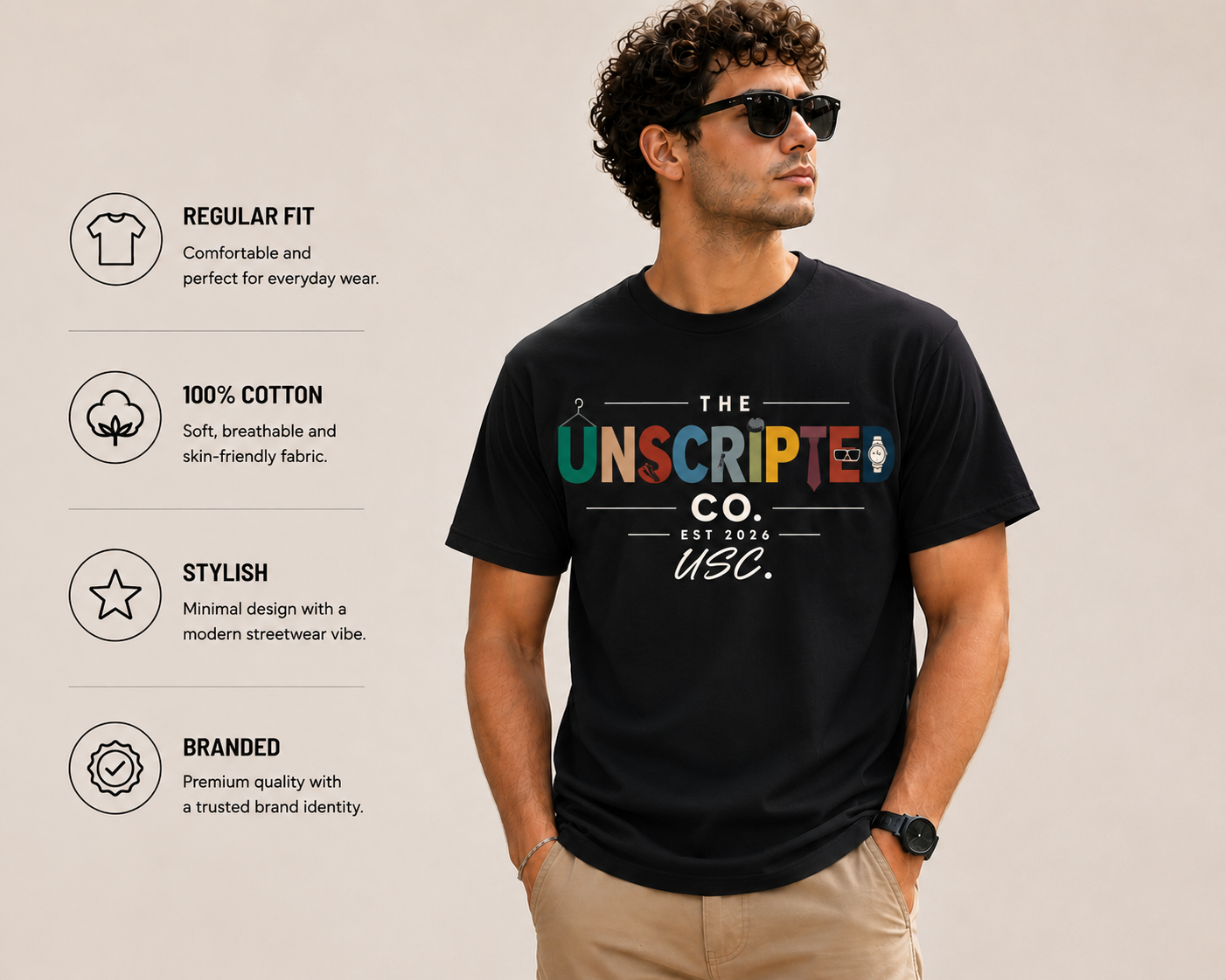The Unscripted Co. Graphics T-Shirt - Regular Fit