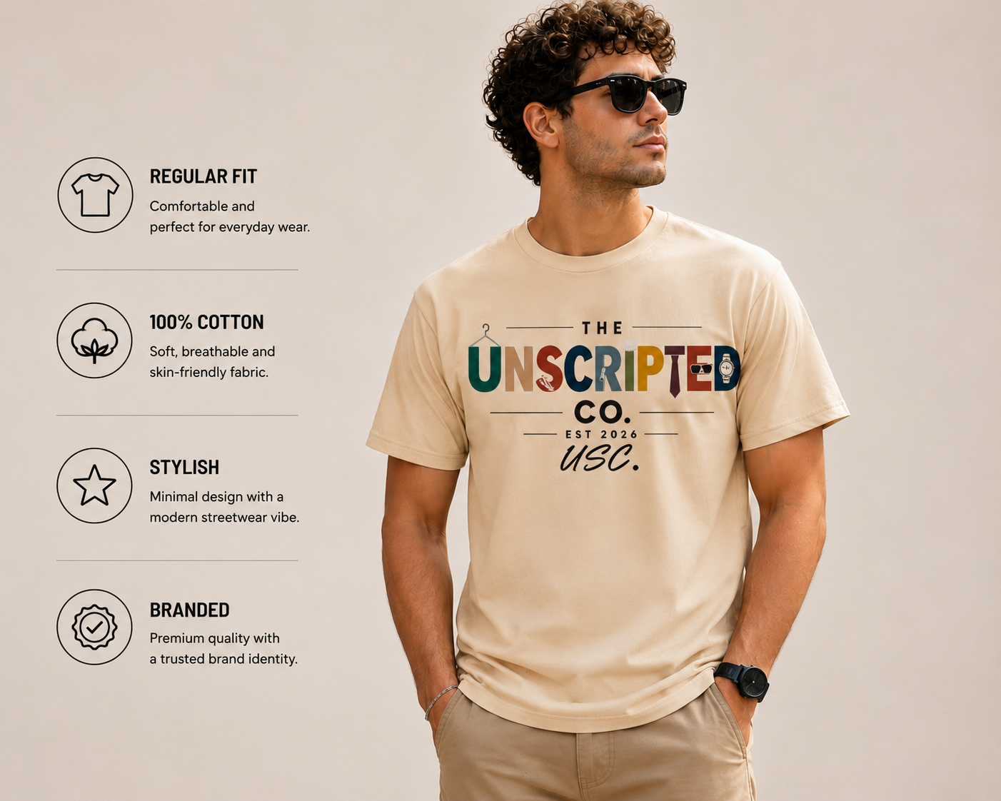 The Unscripted Co. Graphics T-Shirt - Regular Fit