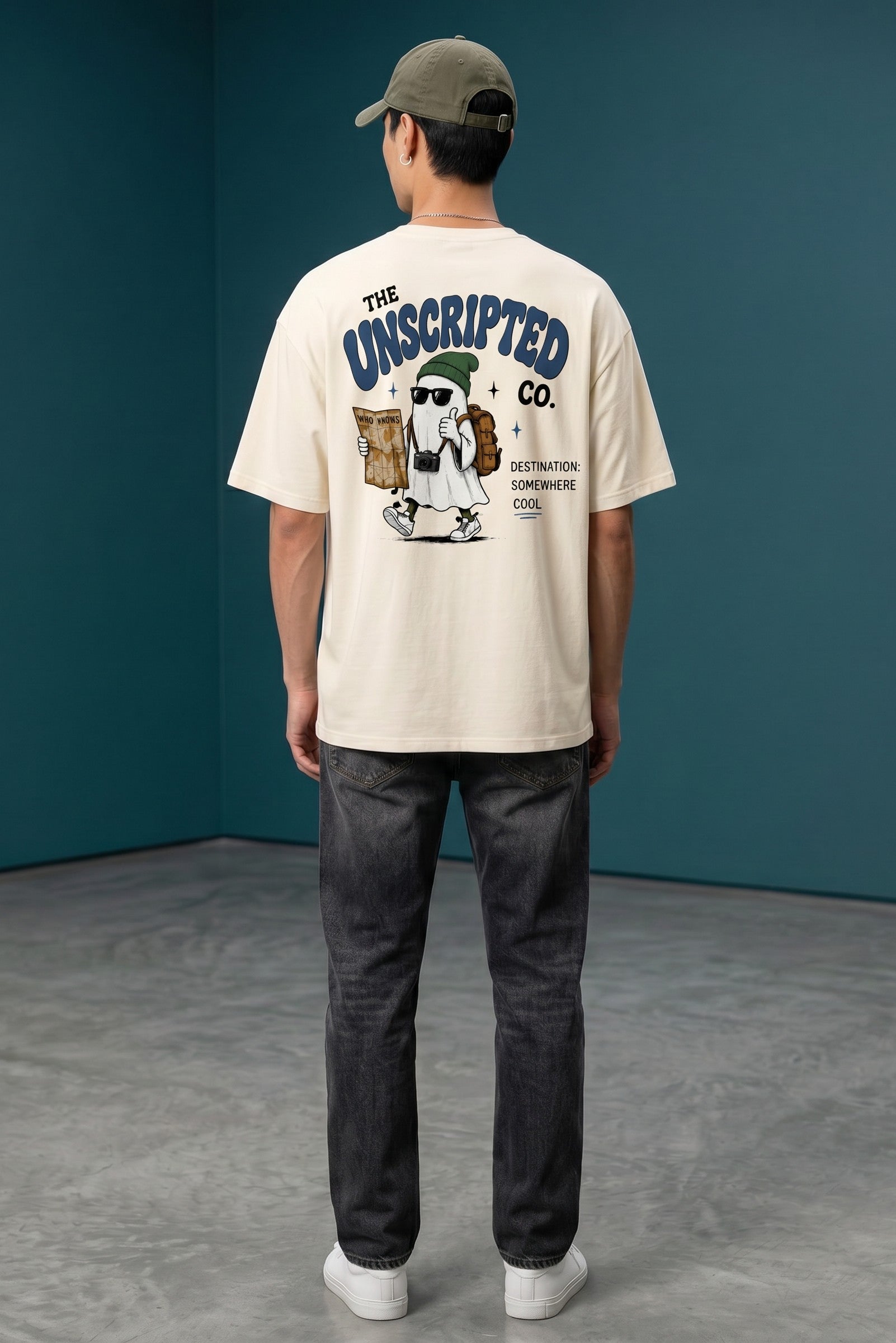 Ghost Printed over sized Tshirt