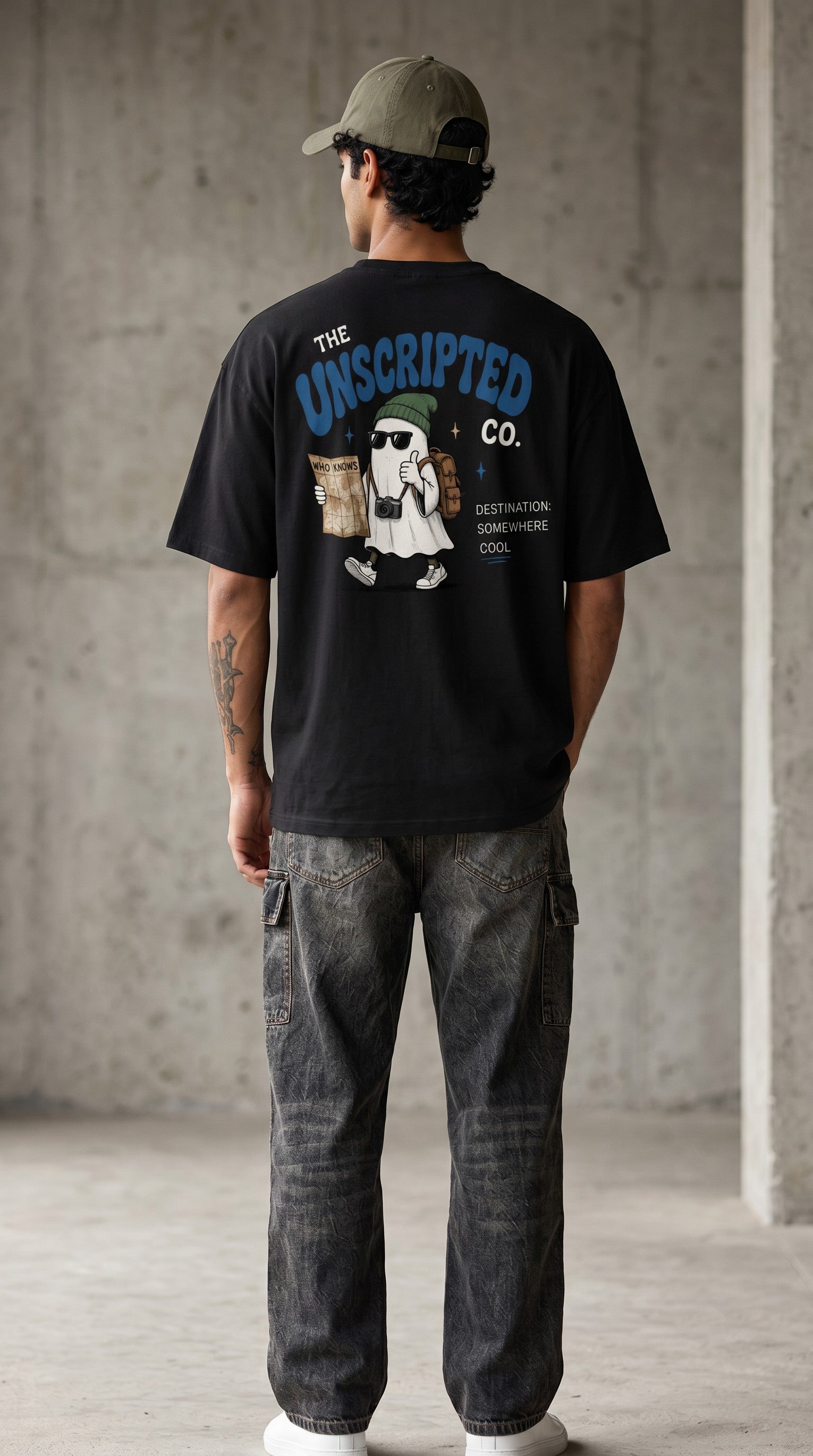 Ghost Printed over sized Tshirt